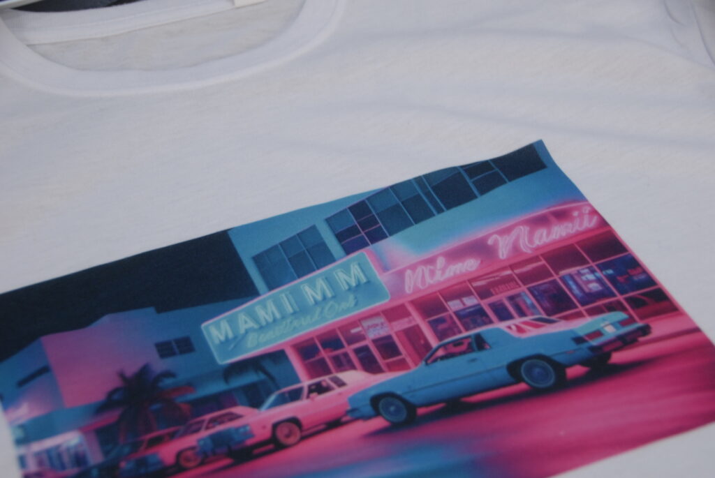 muestra de sublimación en camiseta